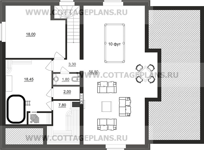 Поэтажные планы проект дома 78-17 общ. площадь 365,40м2