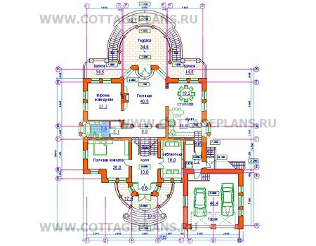 Поэтажные планы проект дома 34-15 общ. площадь 706м2