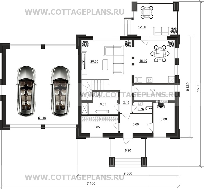 Поэтажные планы проект дома 106-52 общ. площадь 173,65м2