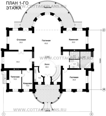 Поэтажные планы проект дома 47-80 общ. площадь 505 м2