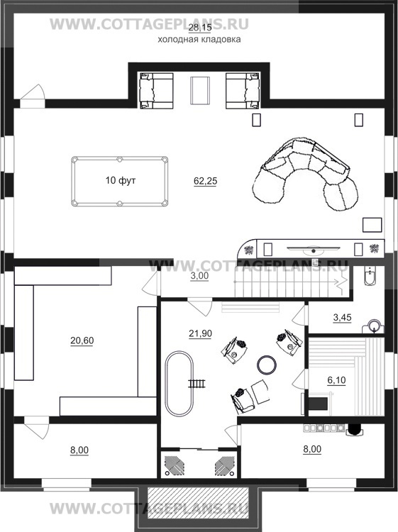 Поэтажные планы проект дома 77-75 общ. площадь 385,40 м2