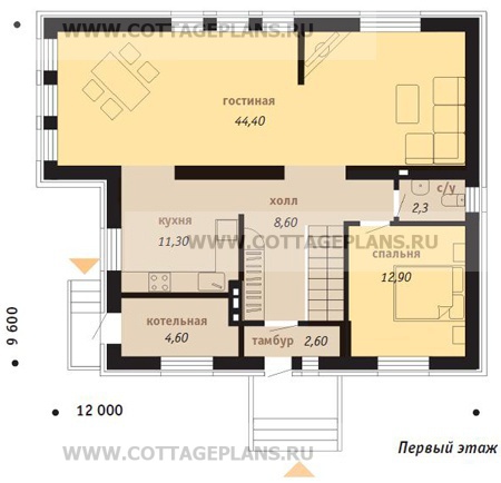 Поэтажные планы проект дома 34-93 общ. площадь 168,6 м2