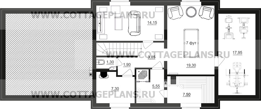 Поэтажные планы проект дома 76-30 общ. площадь 248,85 м2