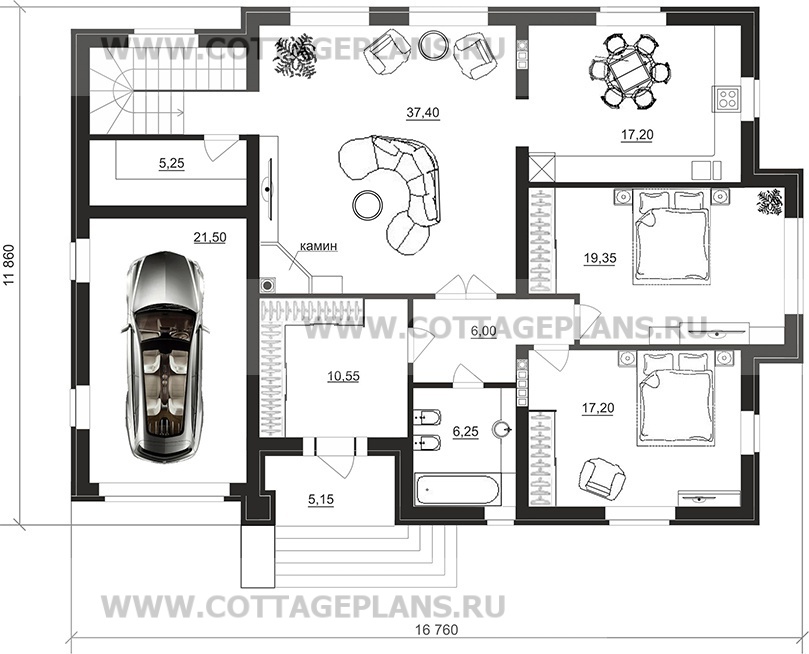 Поэтажные планы проект дома 101-55 общ. площадь 265,85 м2