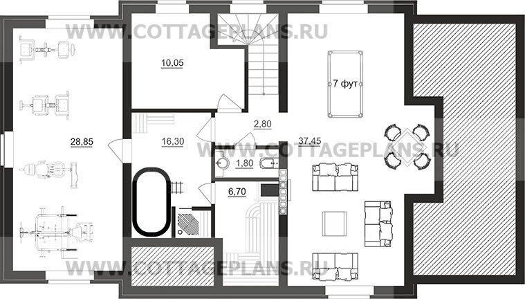 Поэтажные планы проект дома 71-93 общ. площадь 270,10 м2