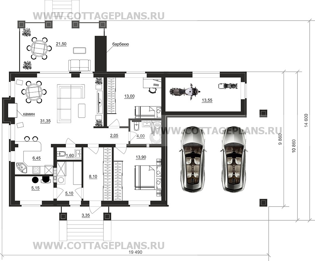 Поэтажные планы проект дома 902-27 общ. площадь 104,45 м2