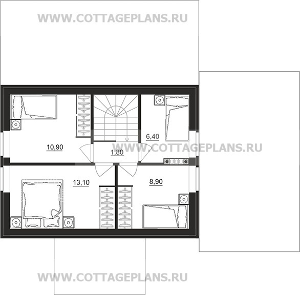 Поэтажные планы проект дома 76-85 общ. площадь 145,80 м2