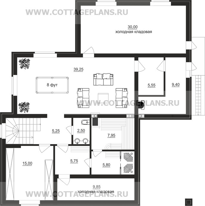 Поэтажные планы проект дома 84-06 общ. площадь 311,80 м2