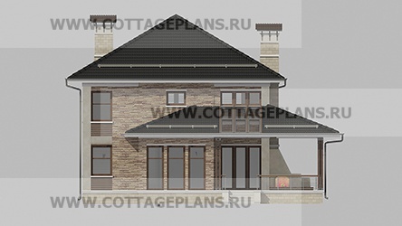 Фасады проект дома 75-25 общ. площадь 217,50 м2