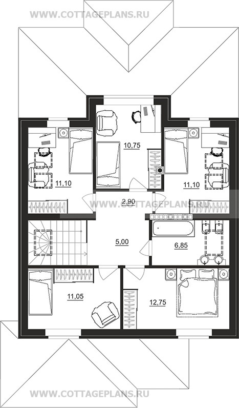 Поэтажные планы проект дома 78-88 общ. площадь 212,00 м2