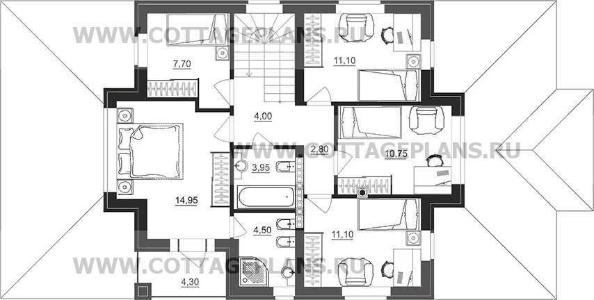 Поэтажные планы проект дома 71-83 общ. площадь 240,25 м2