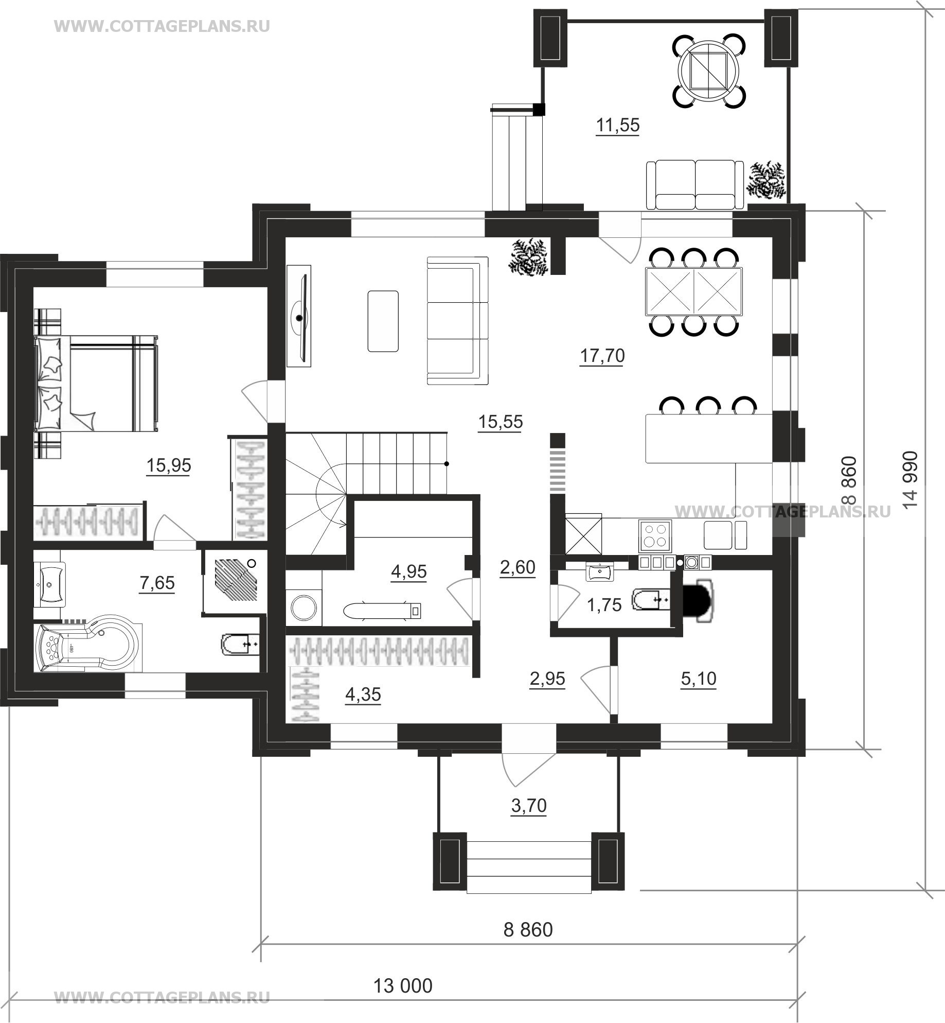 Поэтажные планы проект дома 106-77 общ. площадь 131,80м2