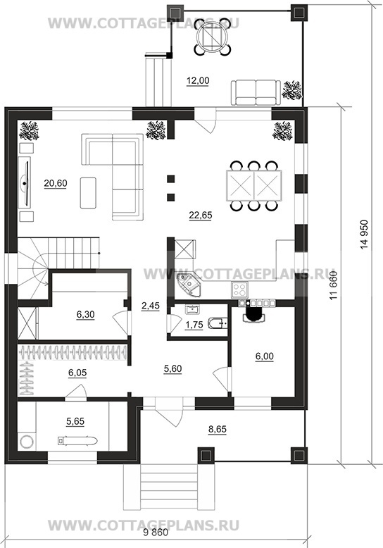 Поэтажные планы проект дома 106-63 общ. площадь 135,25м2