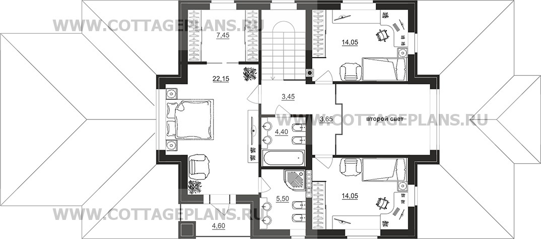 Поэтажные планы проект дома 100-68 общ. площадь 212,45 м2