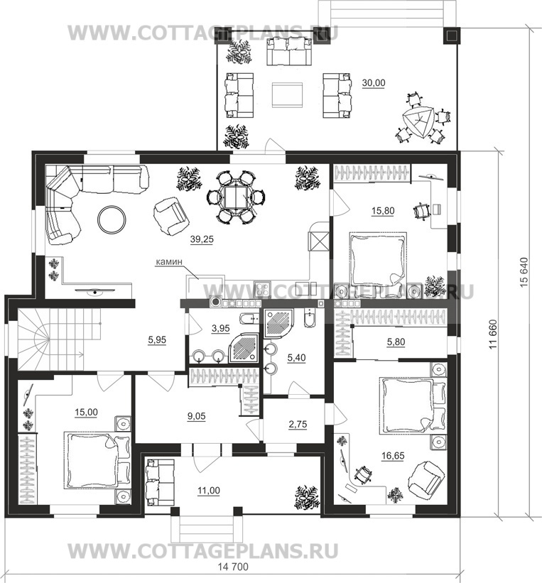 Поэтажные планы проект дома 17-33 общ. площадь 274,75 м2