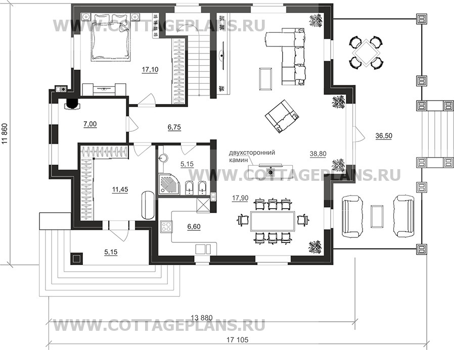 Поэтажные планы проект дома 200-52 общ. площадь 203,95 м2