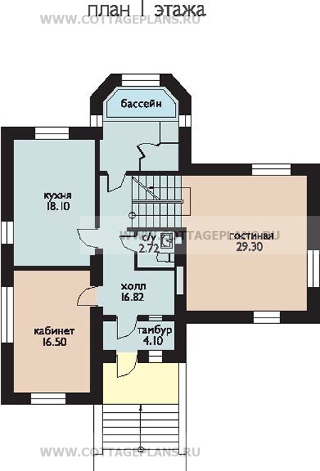 Поэтажные планы проект дома 50-39 общ. площадь 250,6м2