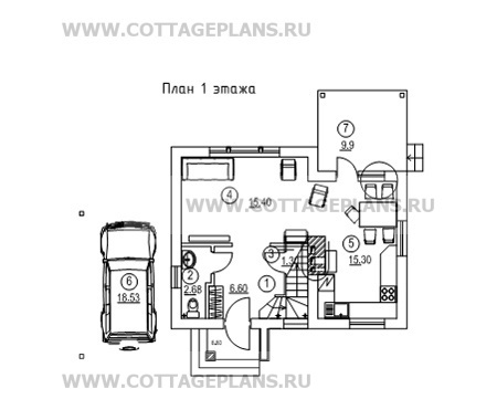 Поэтажные планы проект дома 57-01 общ. площадь 89,17 м2