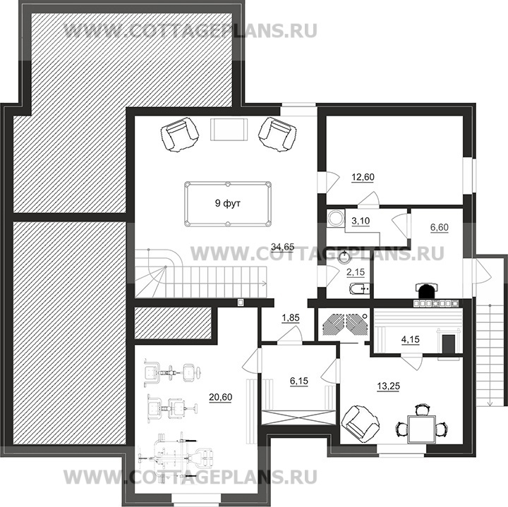 Поэтажные планы проект дома 91-19 общ. площадь 235,60 м2