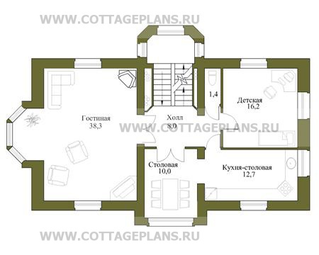 Поэтажные планы проект дома 46-12 общ. площадь 261 м2