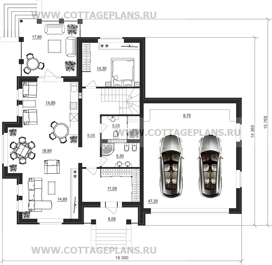 Поэтажные планы проект дома 98-56 общ. площадь 338,00 м2