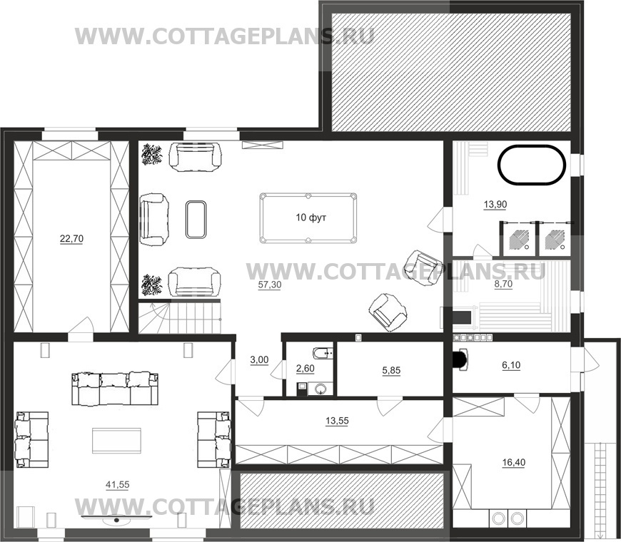 Поэтажные планы проект дома 76-40 общ. площадь 474,45 м2