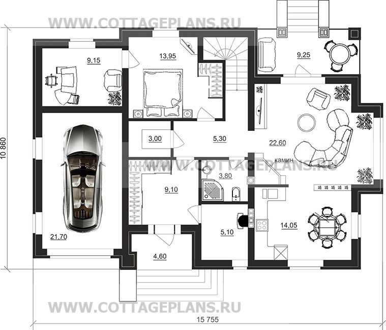 Поэтажные планы проект дома 75-65 общ. площадь 183,40 м2