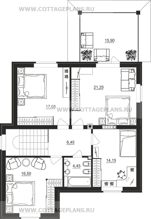 Поэтажные планы проект дома 83-06 общ. площадь 176,45 м2