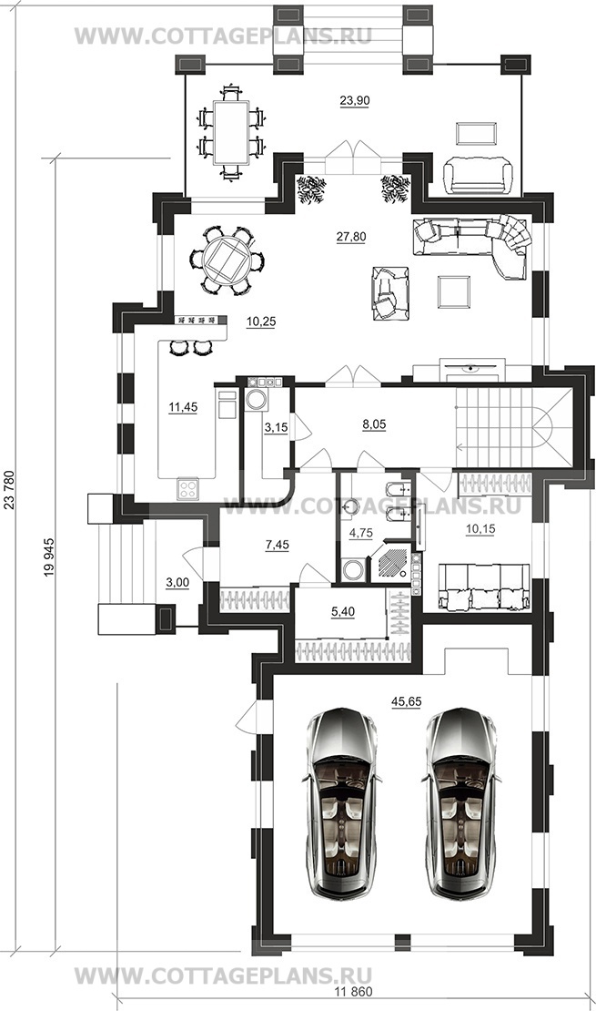 Поэтажные планы проект дома 201-84 общ. площадь 304,75 м2