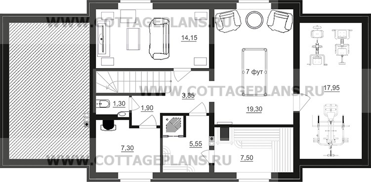 Поэтажные планы проект дома 76-35 общ. площадь 230,95 м2