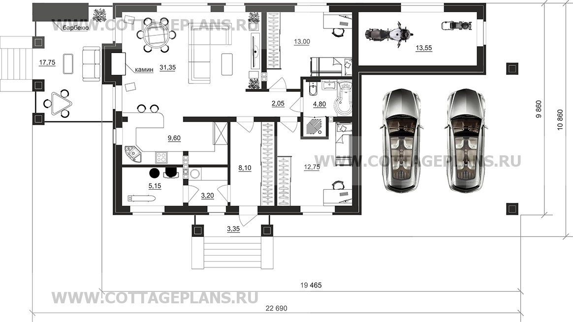 Поэтажные планы проект дома 902-06 общ. площадь 104,45 м2