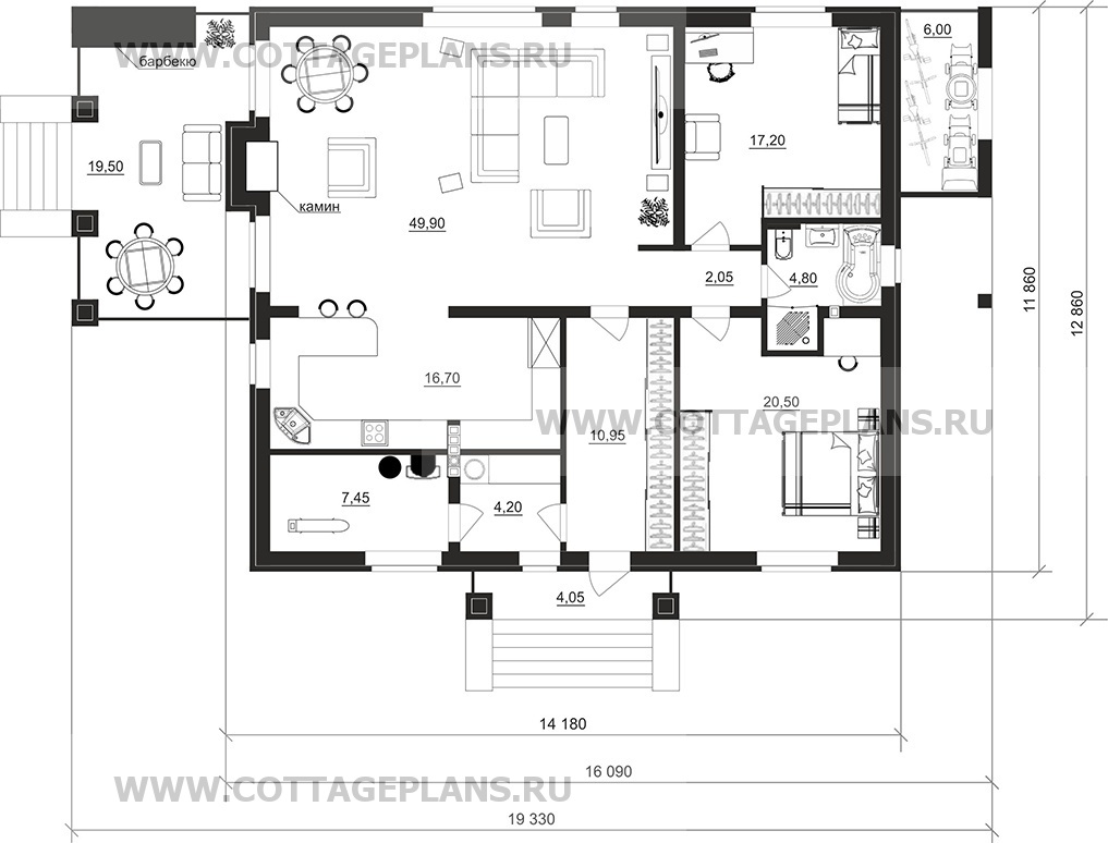 Поэтажные планы проект дома 900-62 общ. площадь 133,45м2