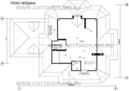Поэтажные планы проект дома 47-60 общ. площадь 713,8 м2