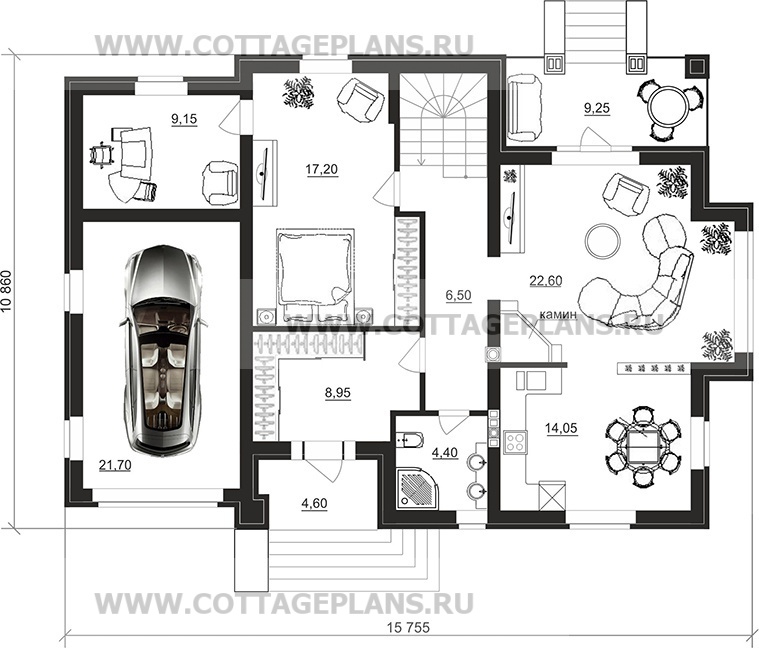 Поэтажные планы проект дома 76-65 общ. площадь 267,40 м2