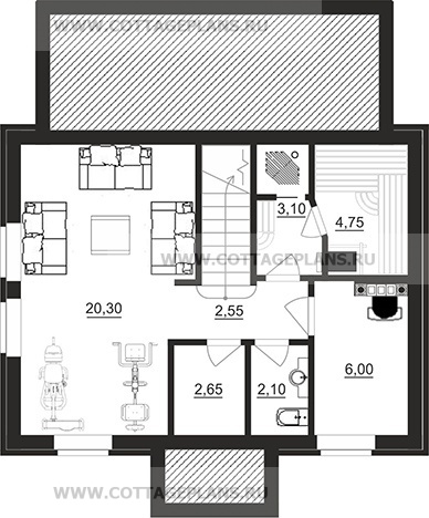 Поэтажные планы проект дома 96-78 общ. площадь 124,20 м2