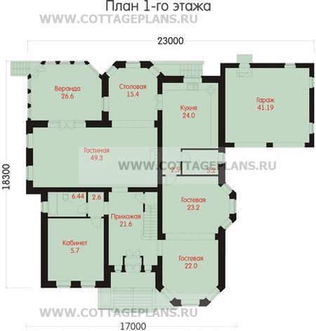 Поэтажные планы проект дома 47-54 общ. площадь 636,8 м2