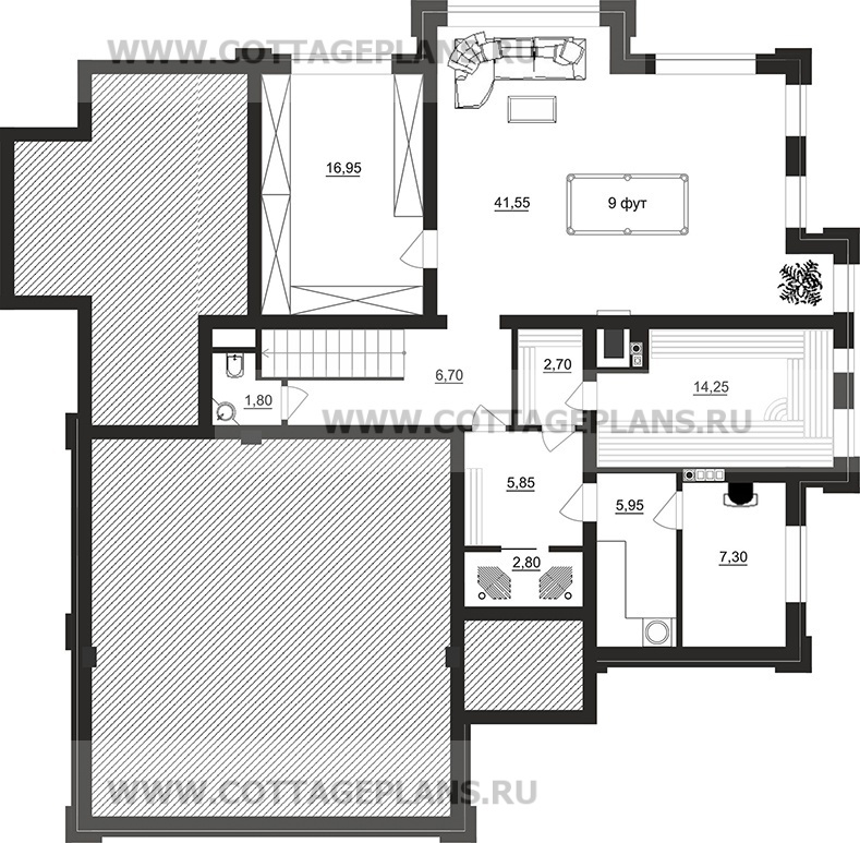 Поэтажные планы проект дома 201-98 общ. площадь 395,40 м2
