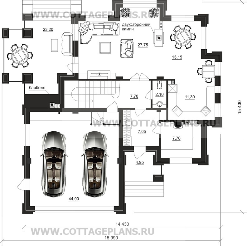 Поэтажные планы проект дома 100-96 общ. площадь 208,65 м2