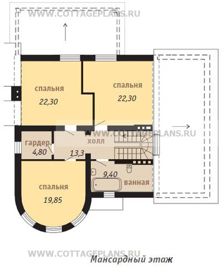 Поэтажные планы проект дома 52-52 общ. площадь 319,4м2