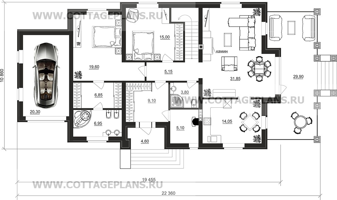 Поэтажные планы проект дома 100-68 общ. площадь 212,45 м2