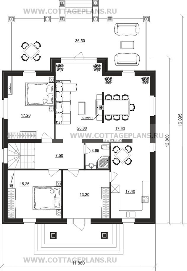Поэтажные планы проект дома 98-29 общ. площадь 295,95 м2