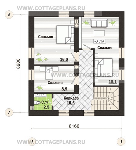 Поэтажные планы проект дома 59-89 общ. площадь 179,6 м2