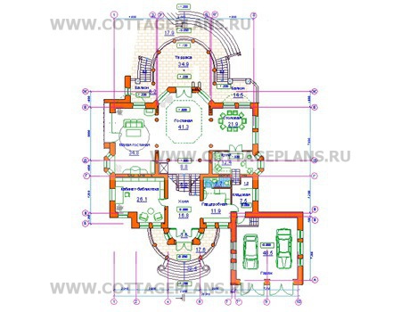 Поэтажные планы проект дома 34-20 общ. площадь 846,4м2
