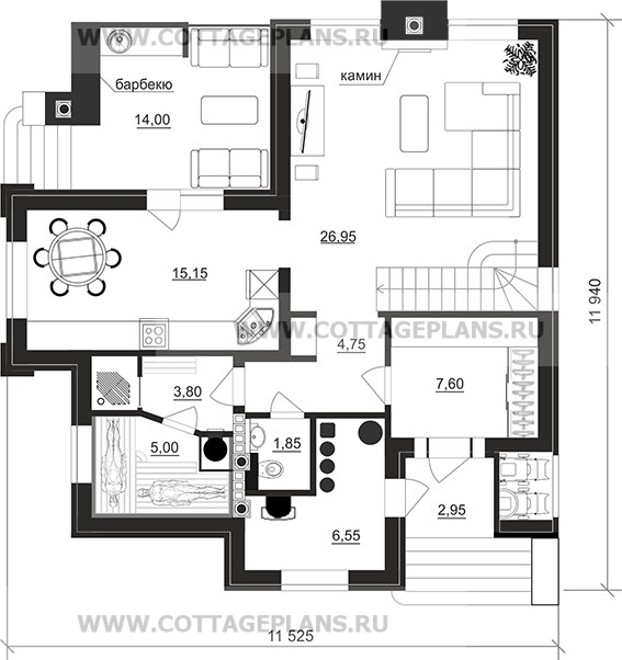 Поэтажные планы проект дома 204-73 общ. площадь 137,60 м2