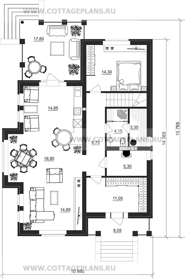 Поэтажные планы проект дома 77-59 общ. площадь 172,85 м2
