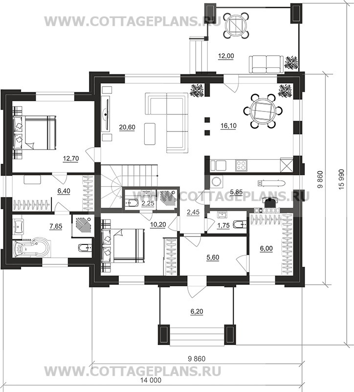 Поэтажные планы проект дома 106-78 общ. площадь 166,45м2