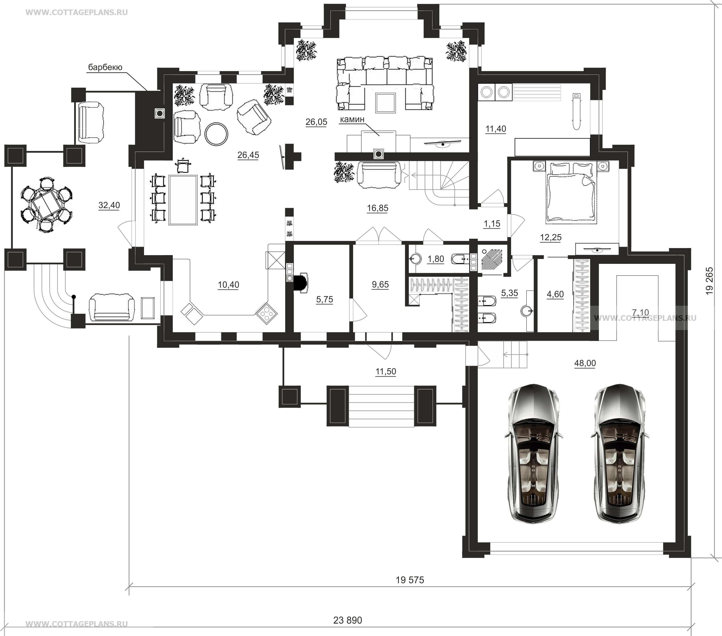 Поэтажные планы проект дома 200-33 общ. площадь 313,50 м2