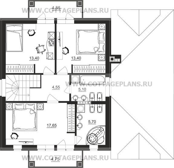 Поэтажные планы проект дома 71-23 общ. площадь 226,90 м2