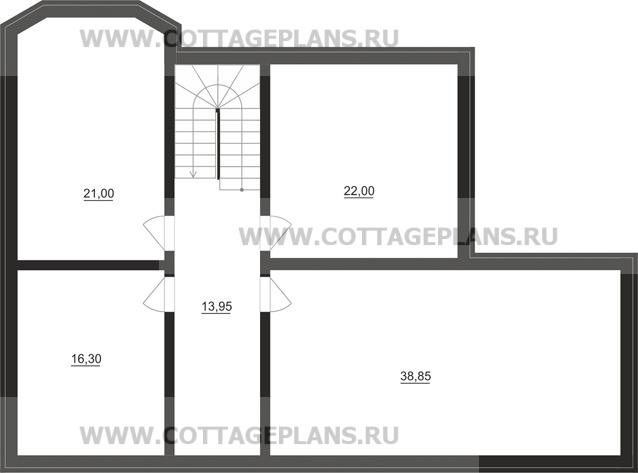 Поэтажные планы проект дома 15-02 общ. площадь 206,42 м2