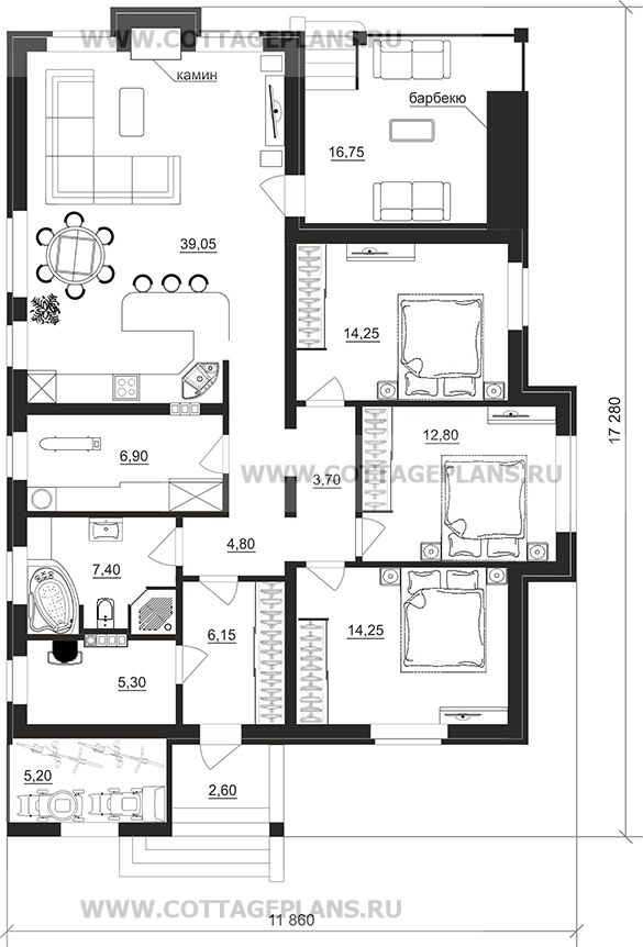 Поэтажные планы проект дома 900-10 общ. площадь 114,60 м2